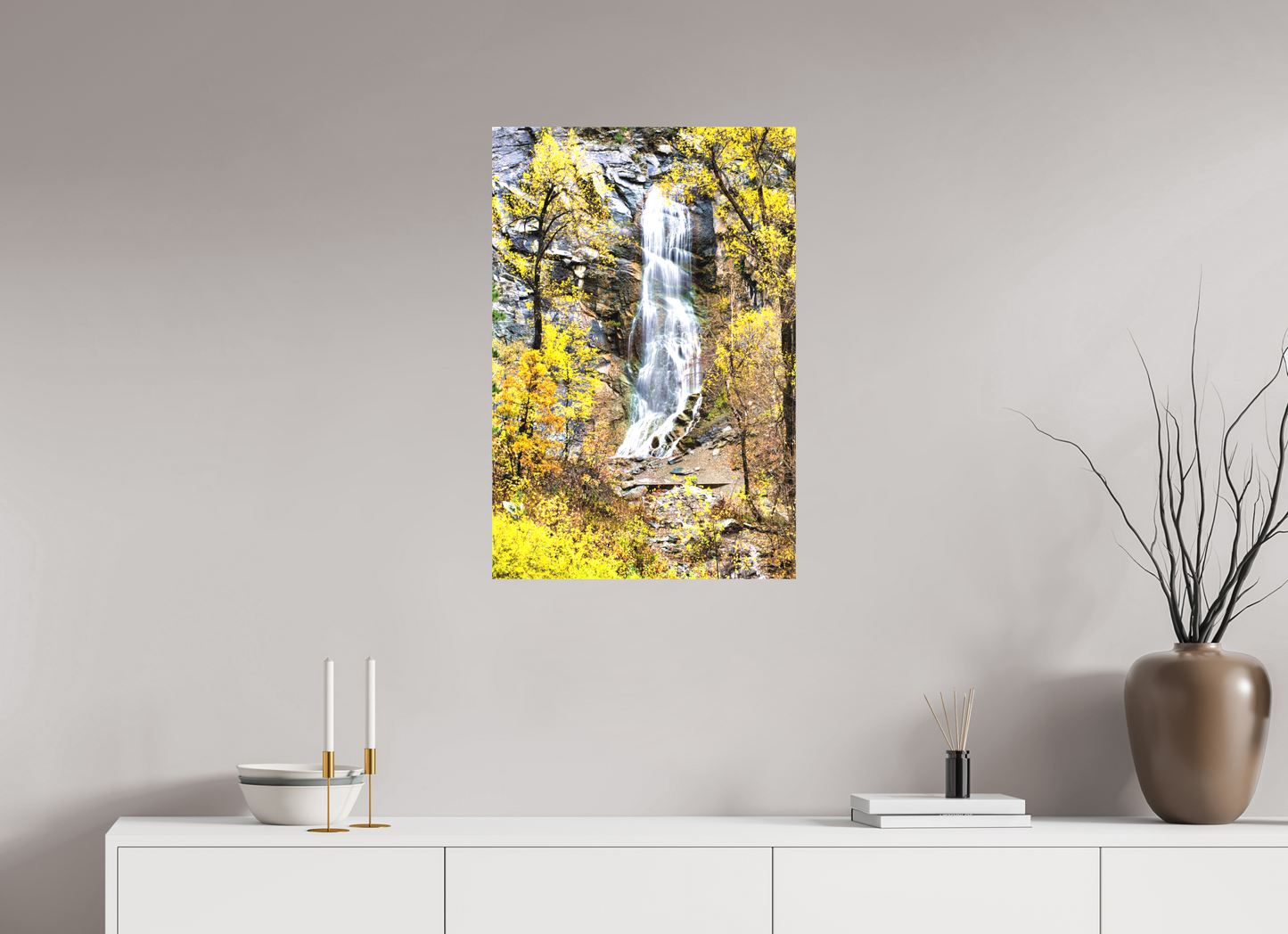 20 x 30″, Fine Textile Canvas Bridal Veil Falls Spearfish Canyon