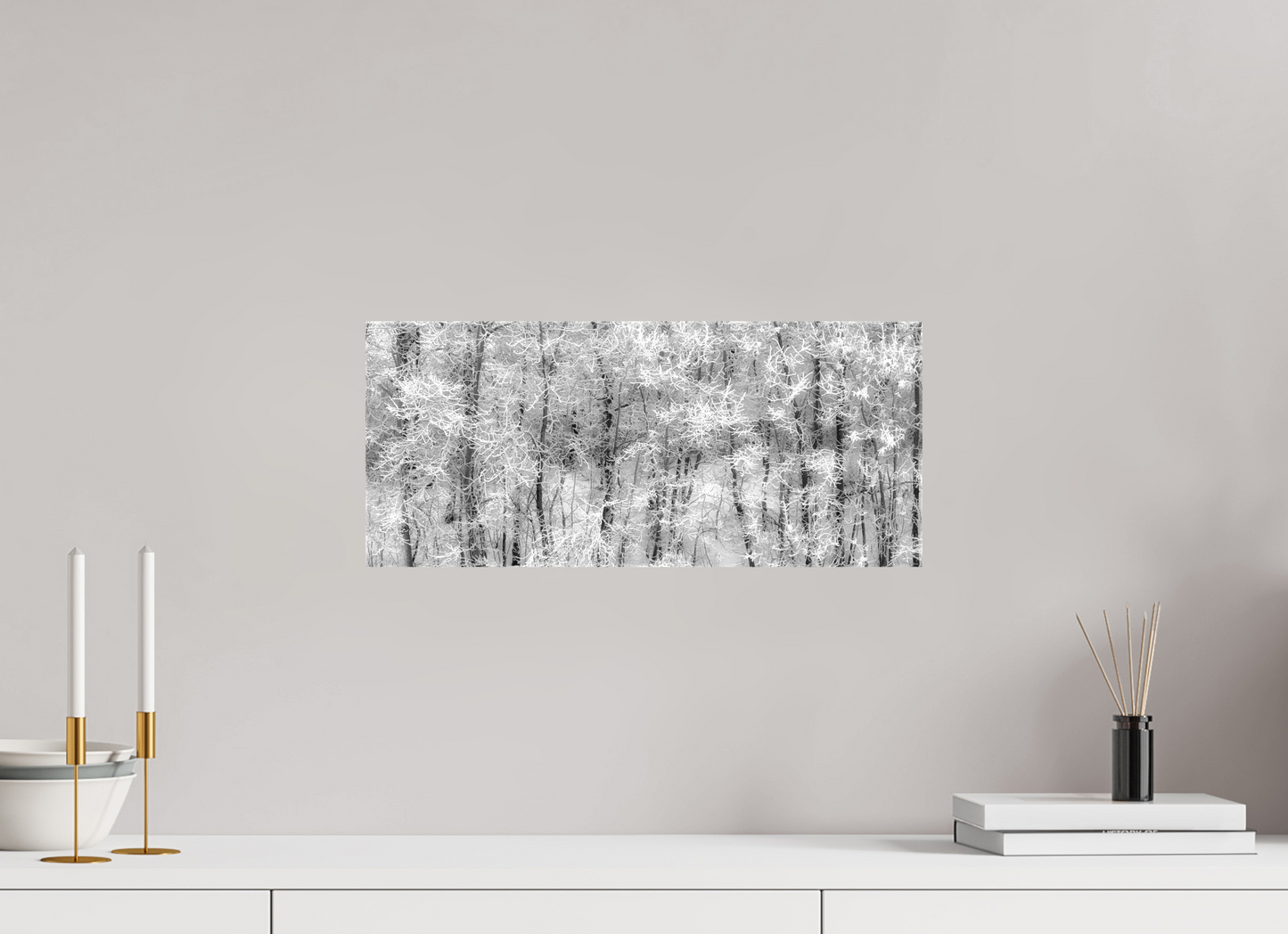 18.7 x 8″, Fine Textile Canvas Shades of Winter