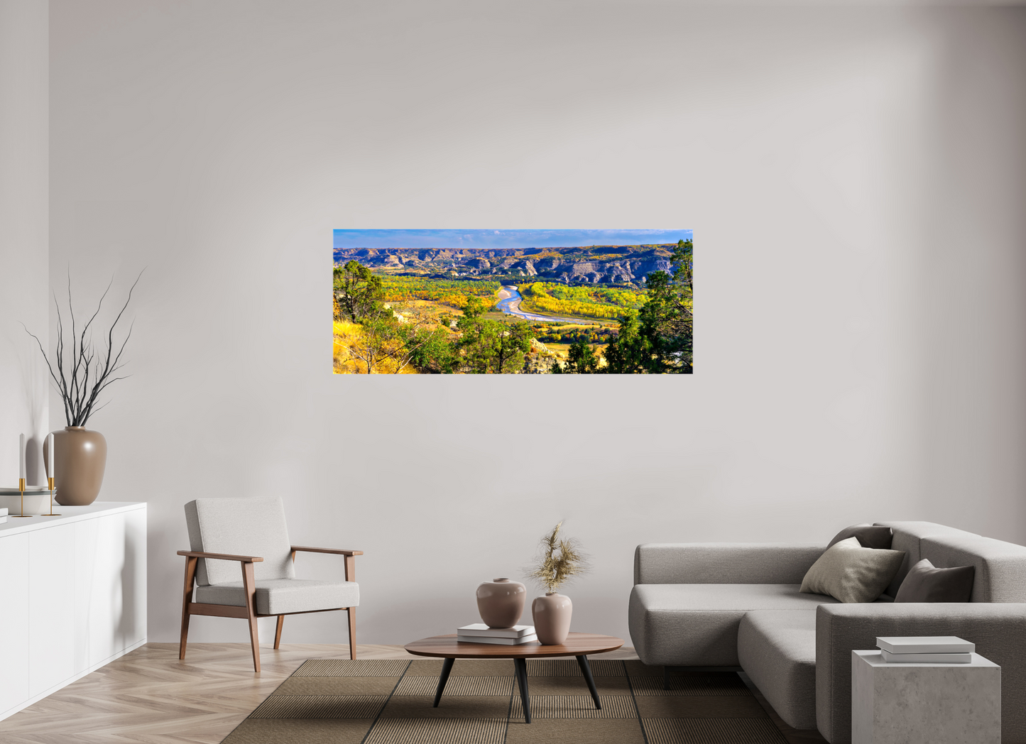 70 x 28″, Stretched Canvas Little Missouri