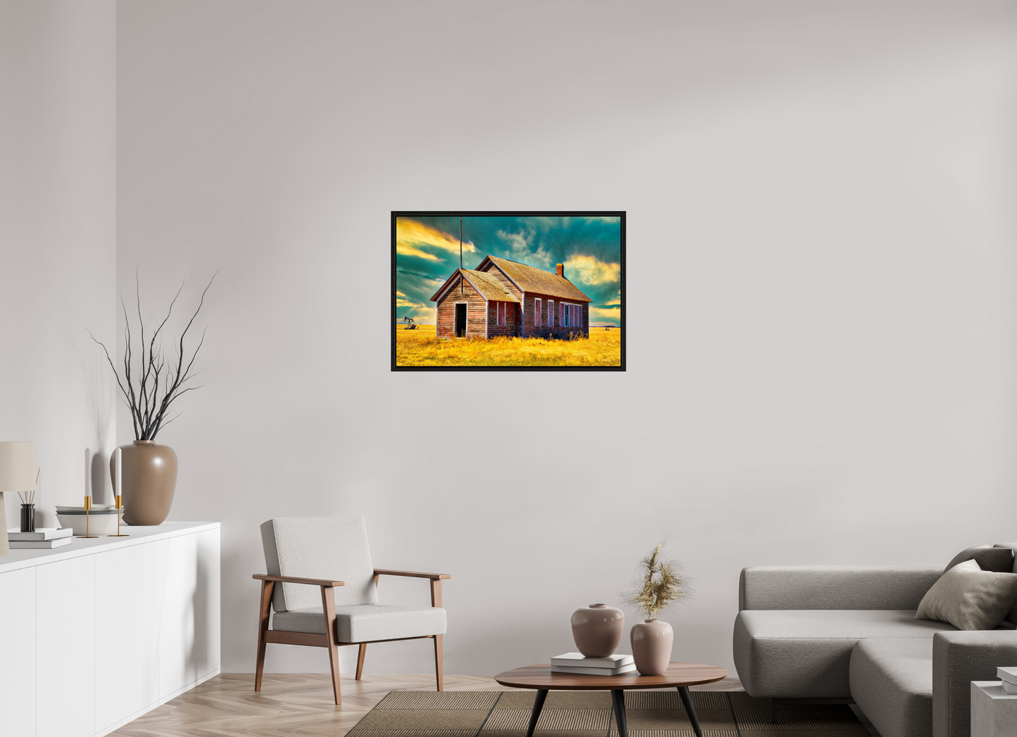 36 x 24″, Floater Frame Little Red School House
