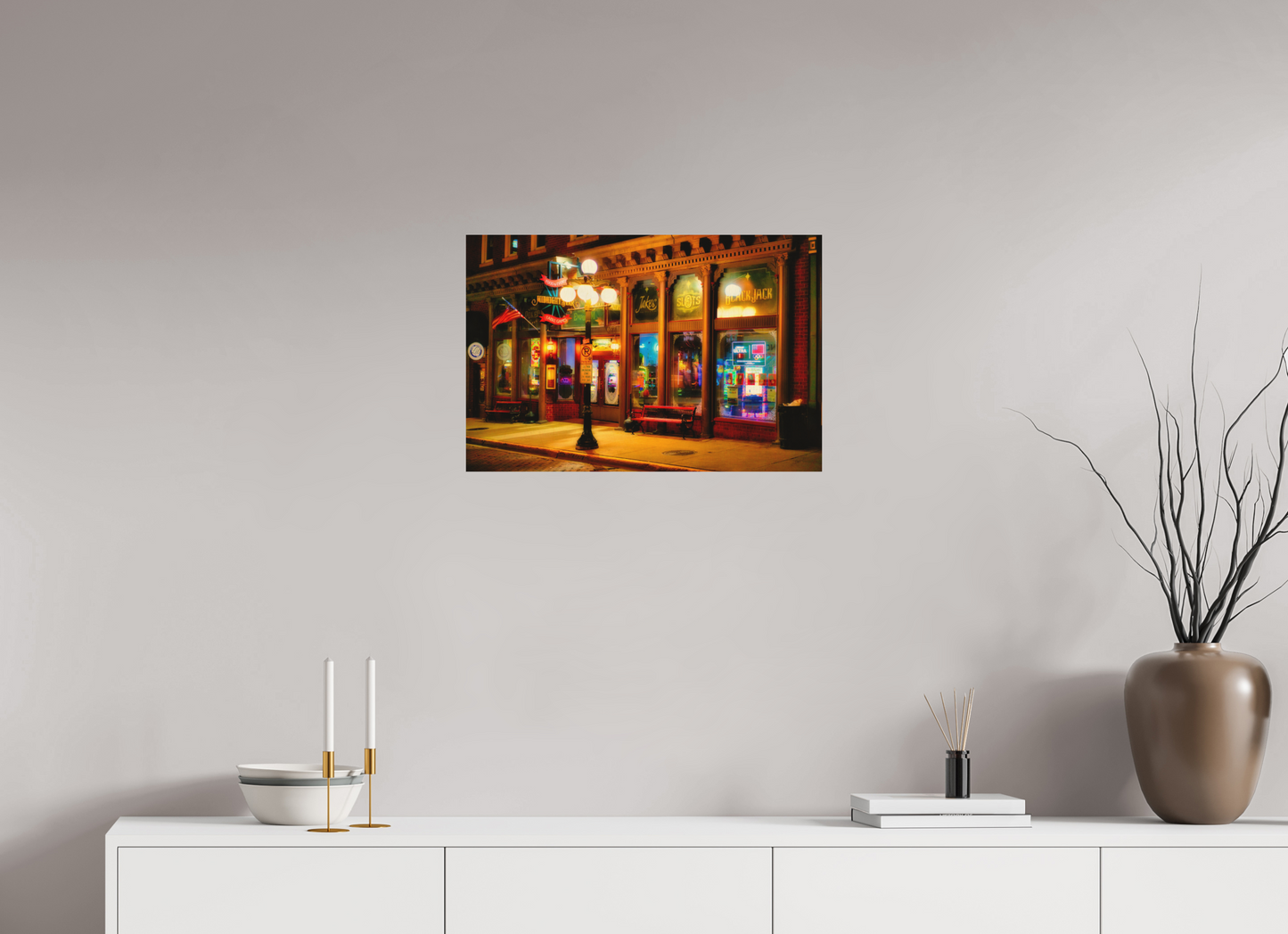 24 x 16″, Wood Print Deadwood at Night 2