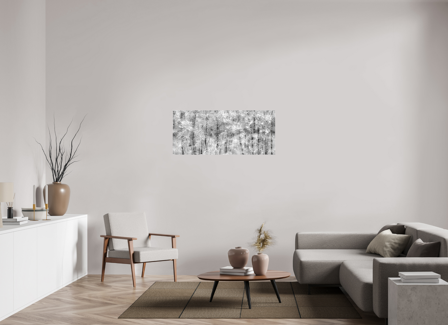 46.7 x 20″, Stretched Canvas Shades of Winter