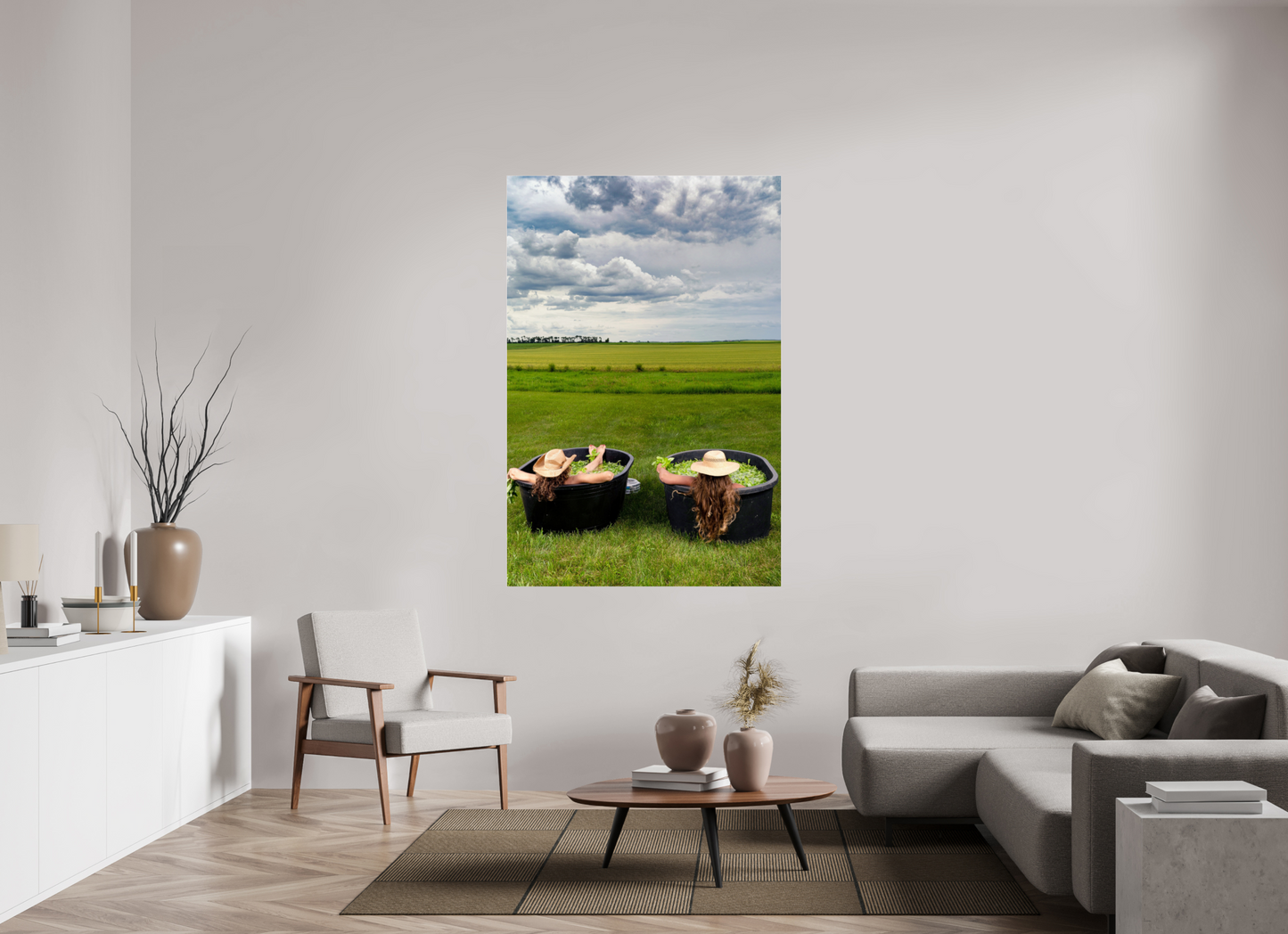 44 x 66″, Photo Print Under Acrylic Glass Basil Bath-2 - Metal Acrylic Glass