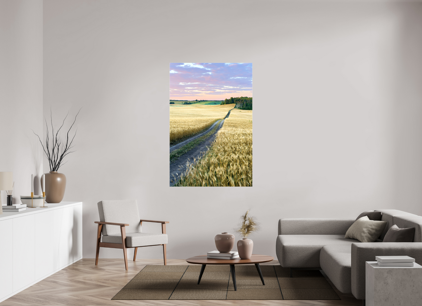 40 x 60″, Stretched Canvas Farm to Market