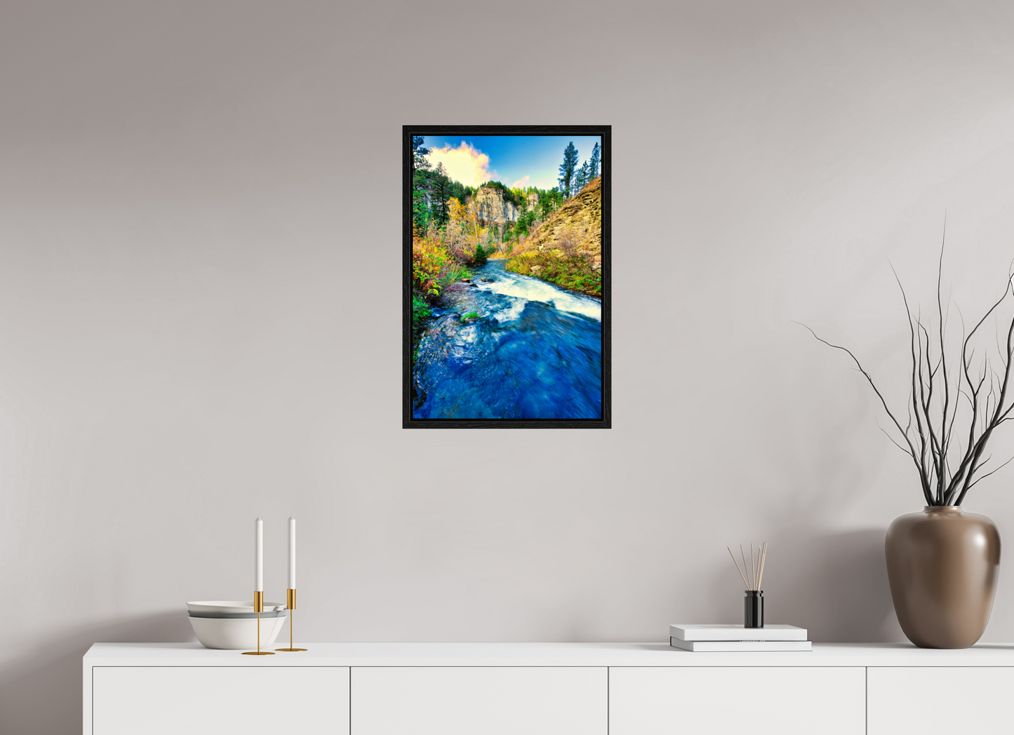 16 x 24″, Floater Frame Spearfish Canyon Stream