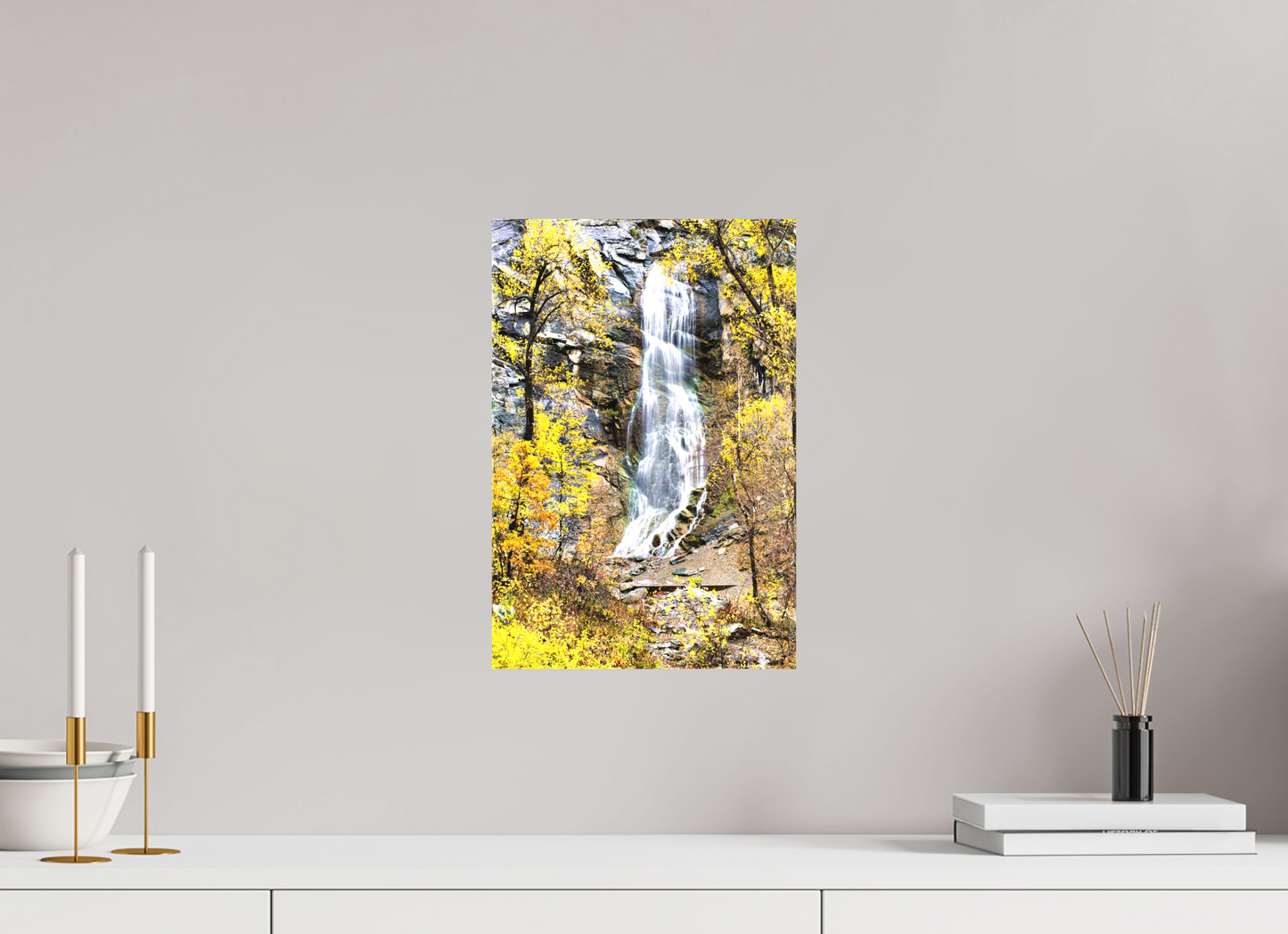 10 x 15″, Fine Textile Canvas Bridal Veil Falls Spearfish Canyon