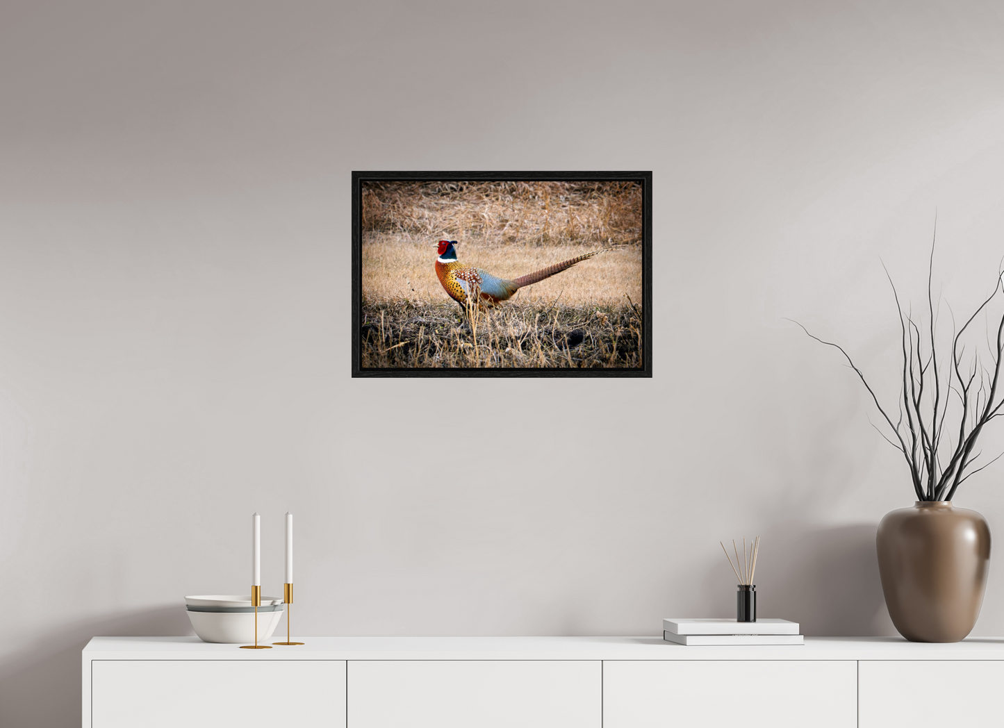 24 x 16″, Floater Frame The Pheasant