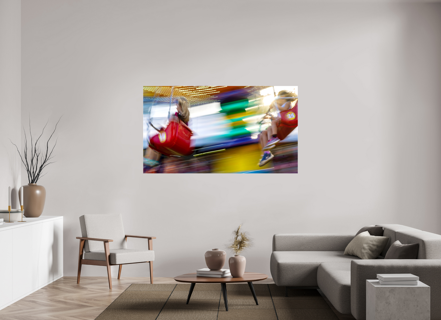 70 x 39.4″, Stretched Canvas Carnival Joy