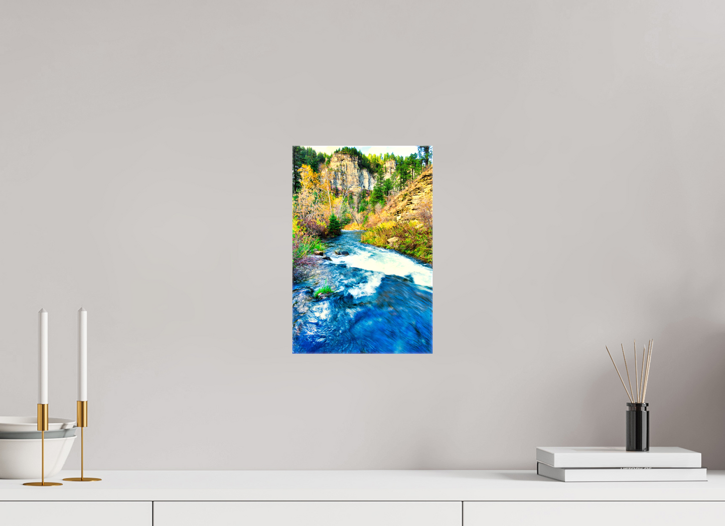 8 x 12″, Stretched Canvas Spearfish Canyon Stream