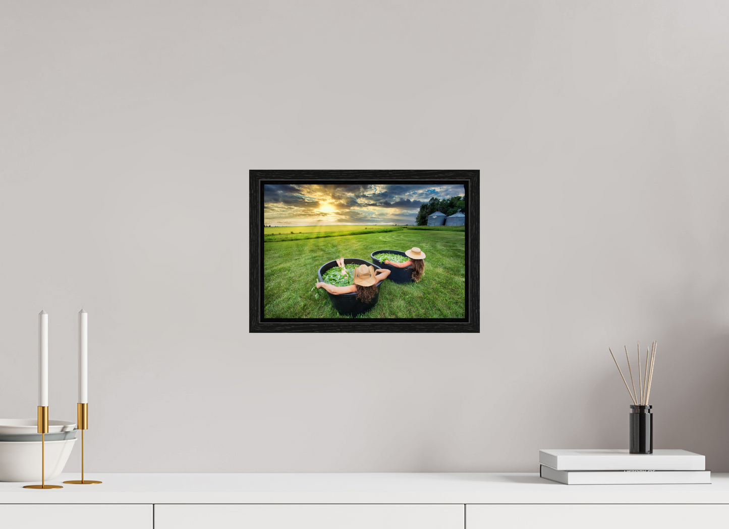 12 x 8″, Floater Frame Basil Bath 2