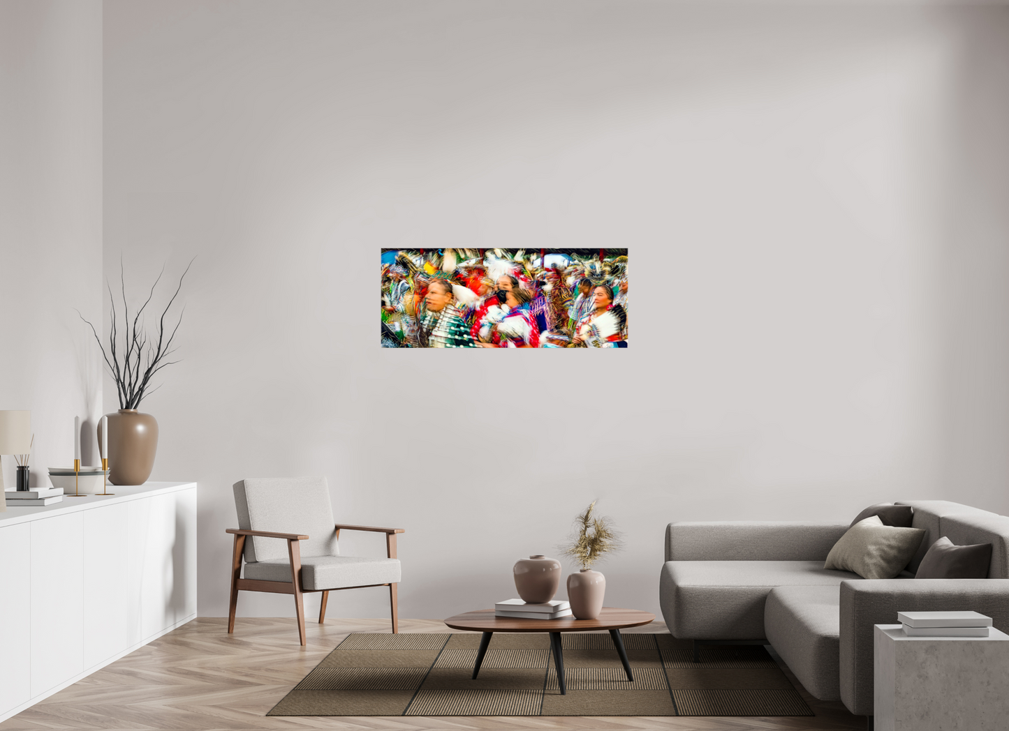 50 x 20″, Stretched Canvas Grand Entry