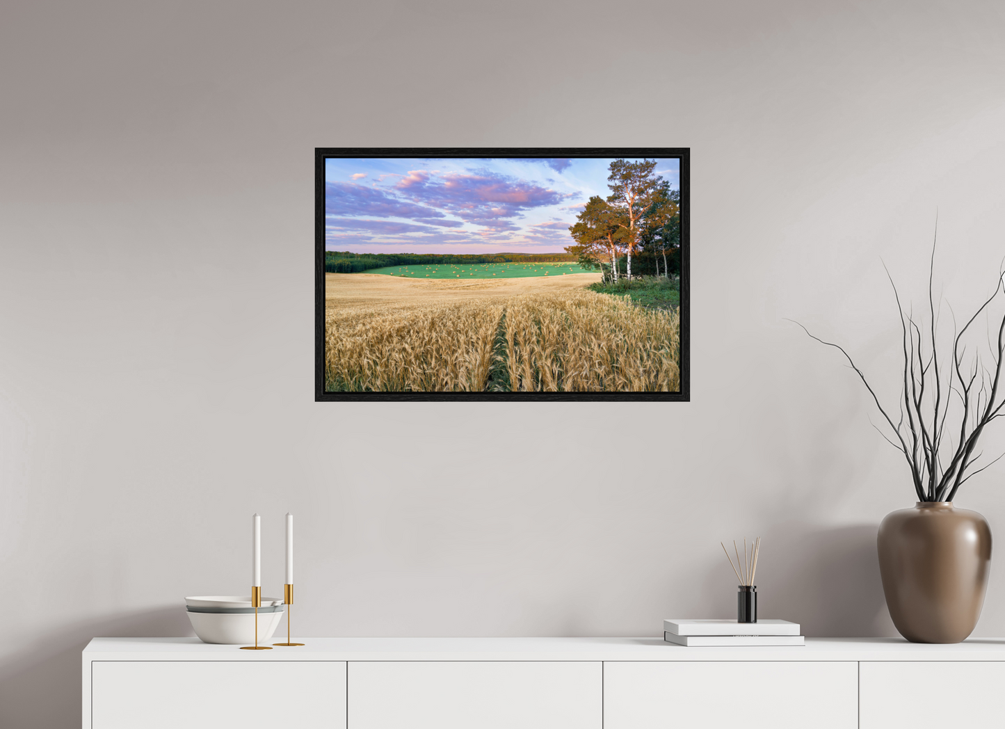 30.4 x 20″, Floater Frame Amber Waves 1