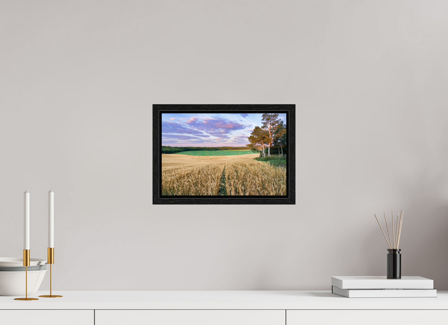 12.1 x 8″, Floater Frame Amber Waves 1