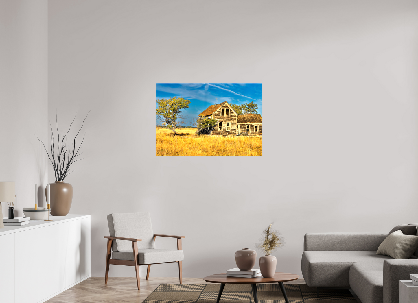 40.9 x 28″, Stretched Canvas Lone Tree