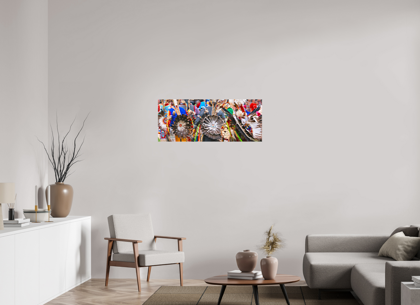 40 x 16″, Stretched Canvas Dakota Gathering