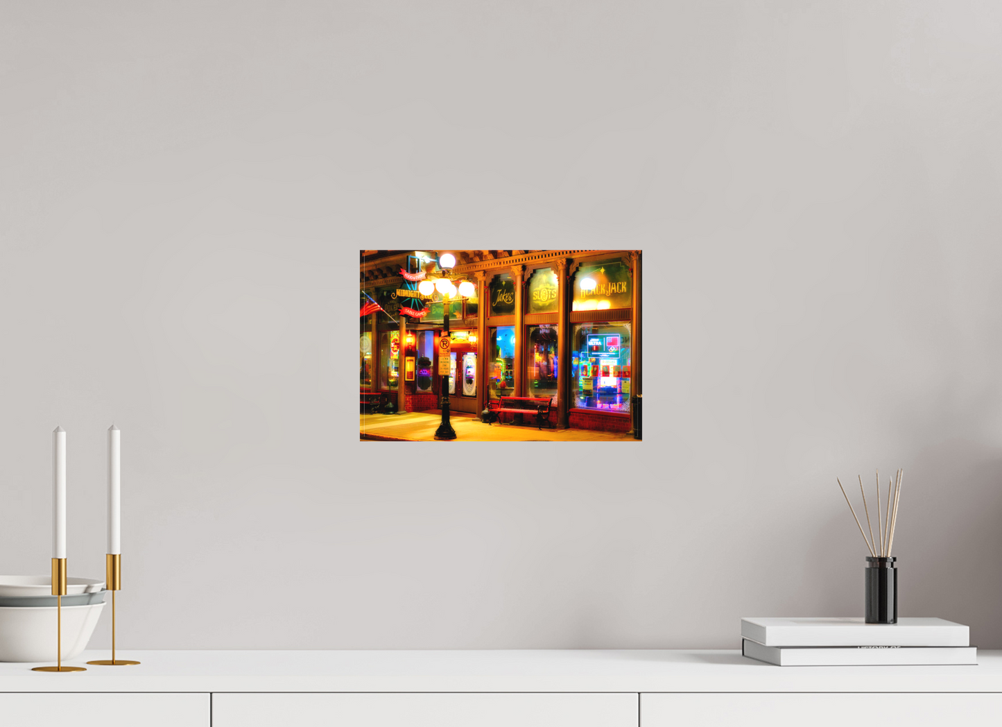 12 x 8″, Fine Textile Canvas Deadwood at Night 2