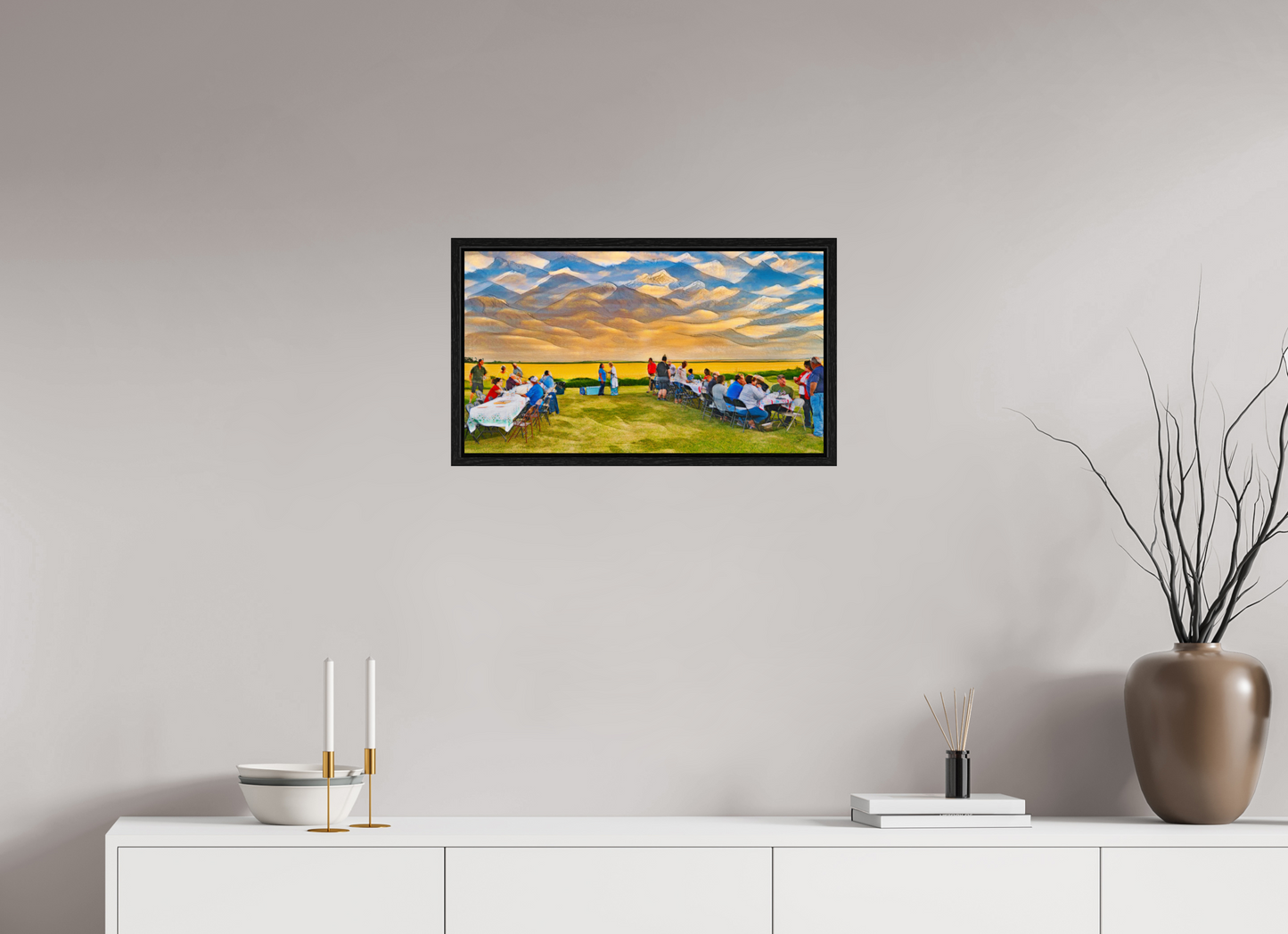 24 x 13.5″, Floater Frame Family Reunion