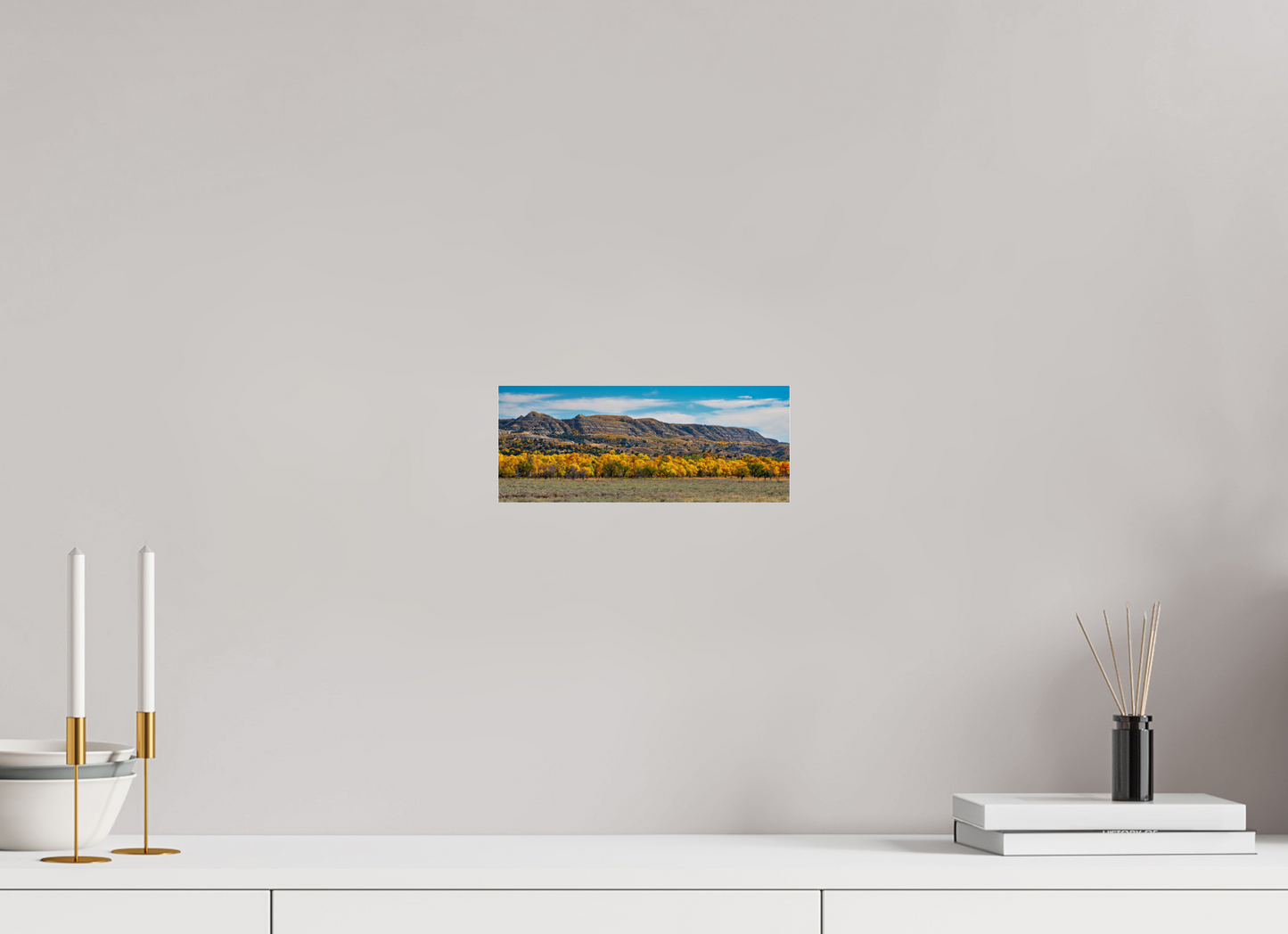 10 x 4″, Photo Print Under Acrylic Glass Badlands in Fall - Metal Acrylic Glass