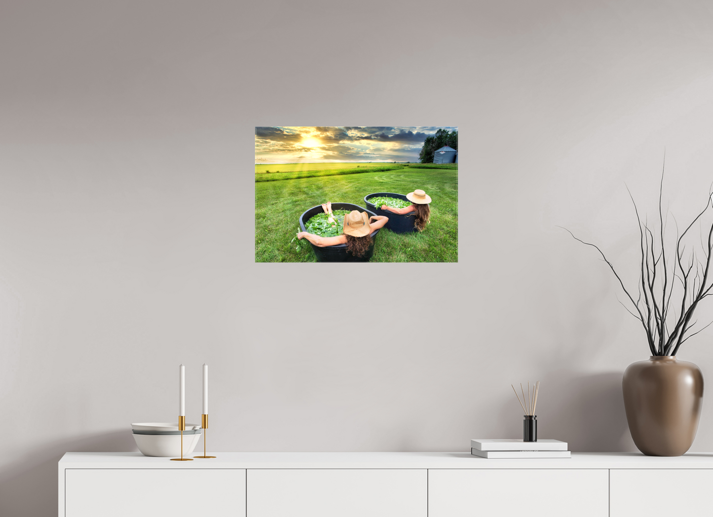24 x 16″, Stretched Canvas Basil Bath 2