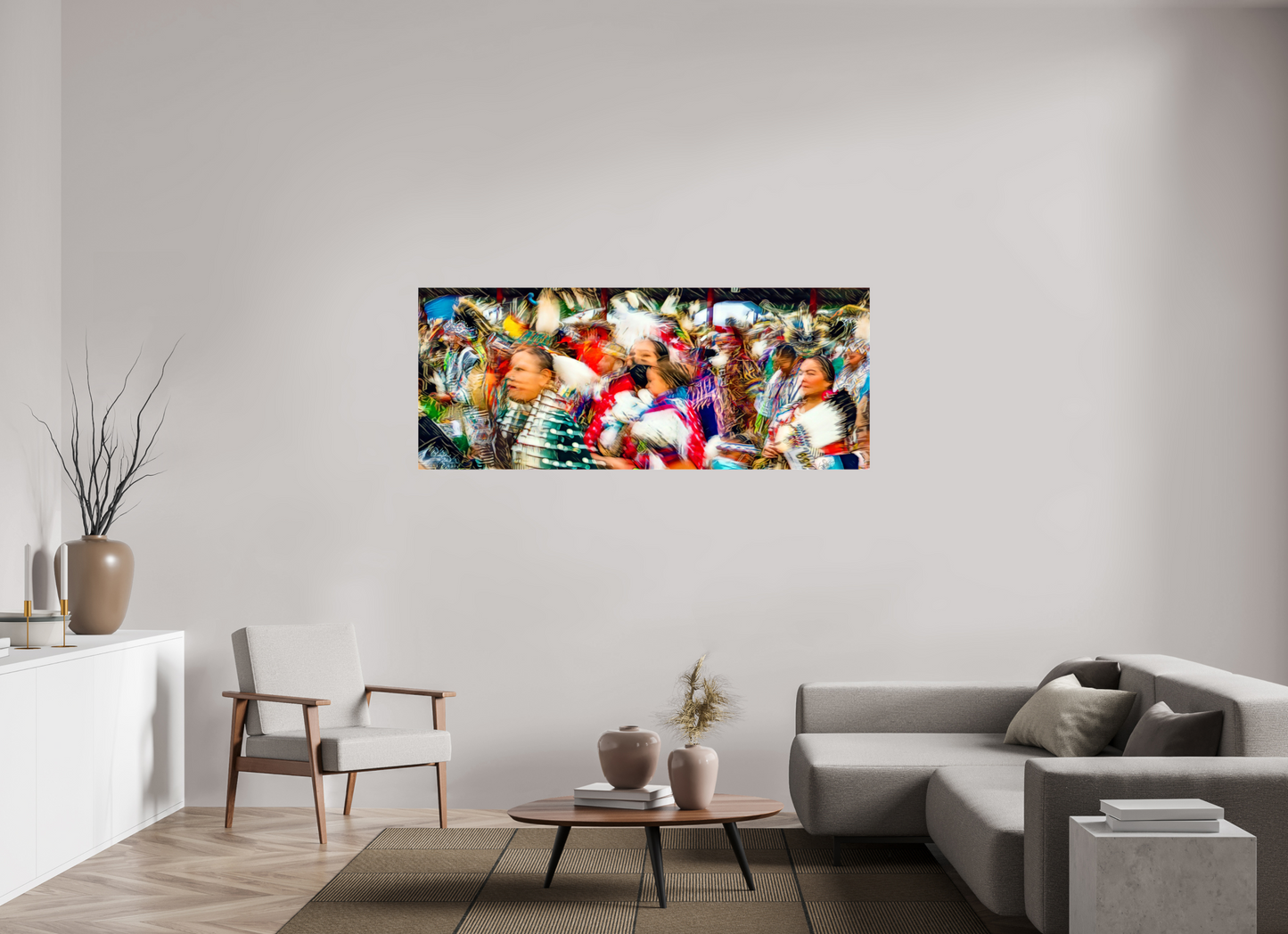 70 x 28″, Stretched Canvas Grand Entry