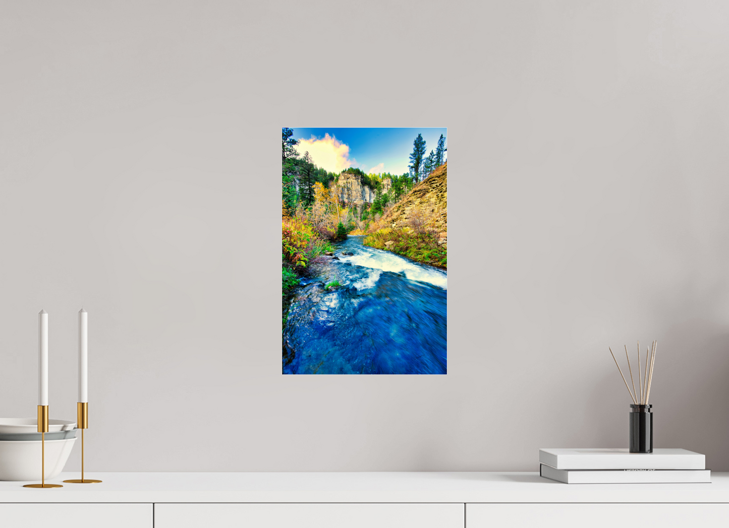 10 x 15″, Photoprint under Acrylic Glass Spearfish Canyon Stream