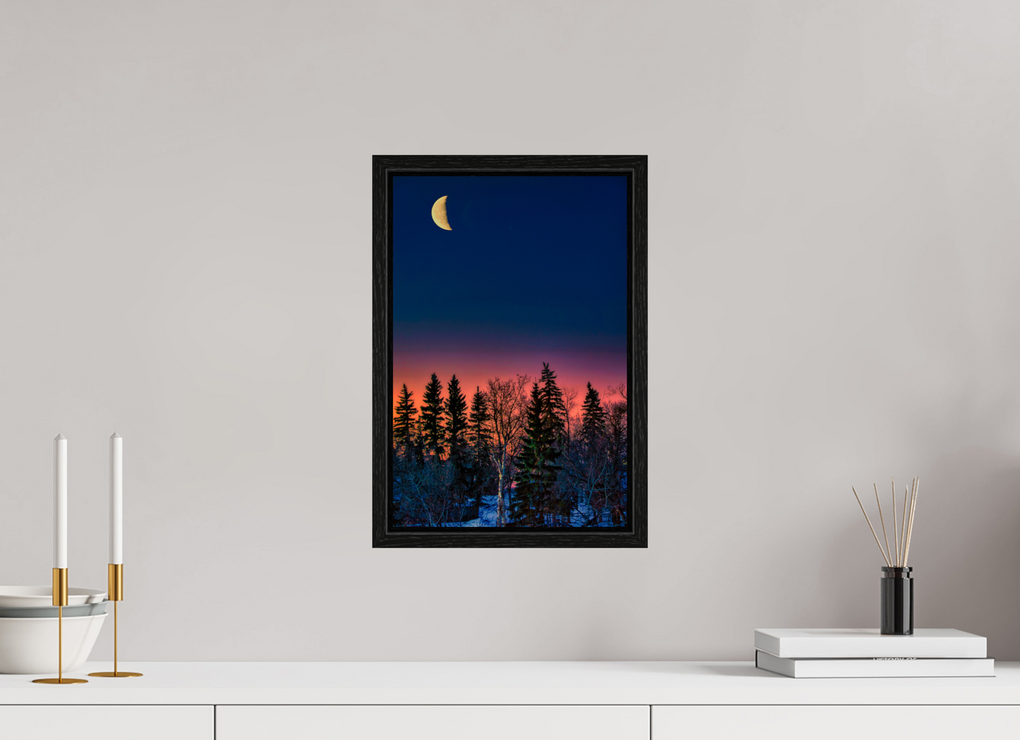 10 x 15″, Floater Frame Howl at the Moon