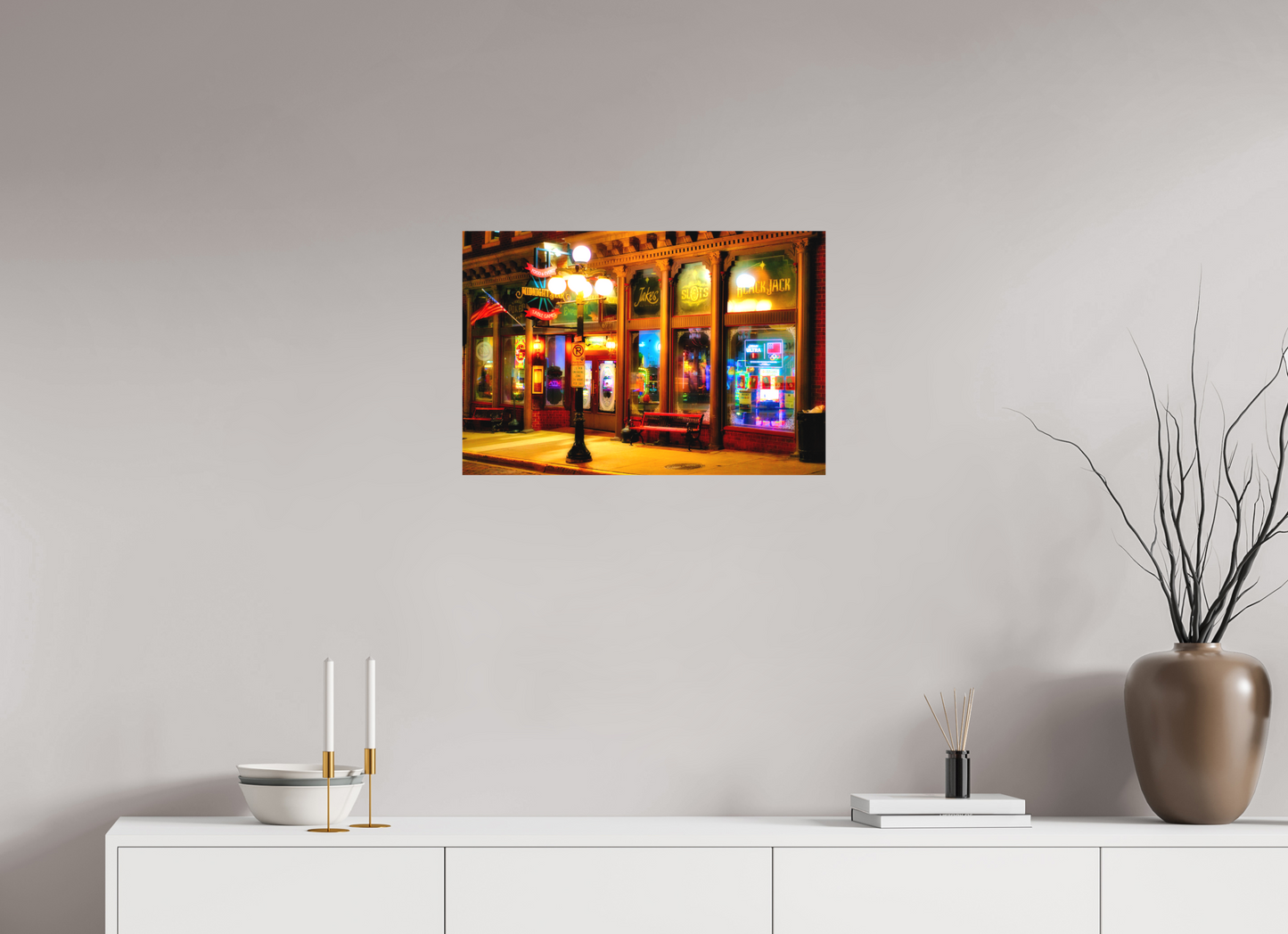 24 x 16″, Fine Textile Canvas Deadwood at Night 2