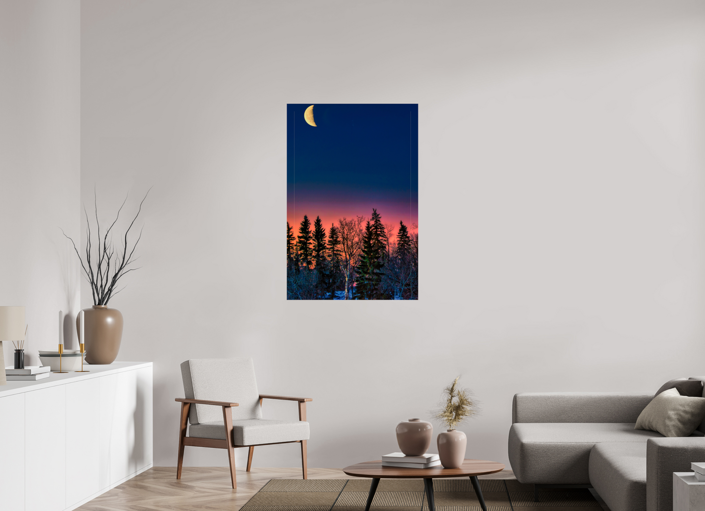 30 x 45″, Stretched Canvas Howl at the Moon