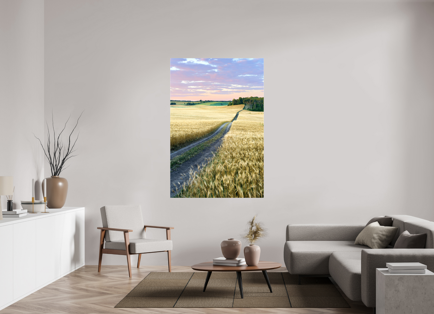 44 x 66″, Stretched Canvas Farm to Market