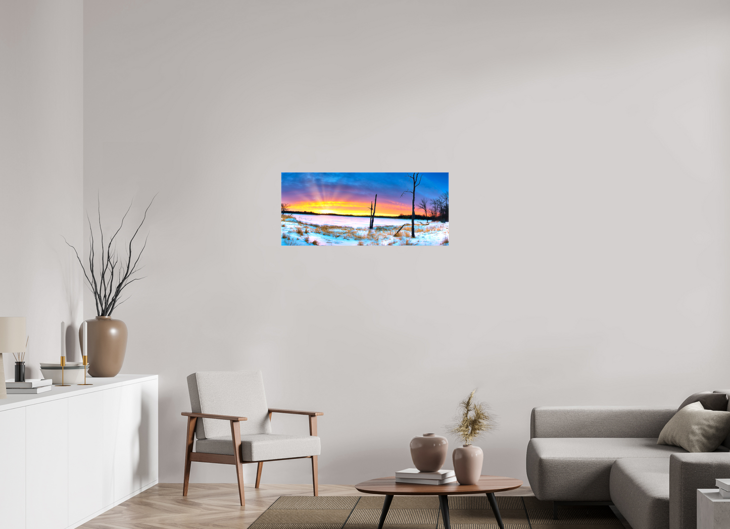 37 x 16″, Stretched Canvas Winters Walk