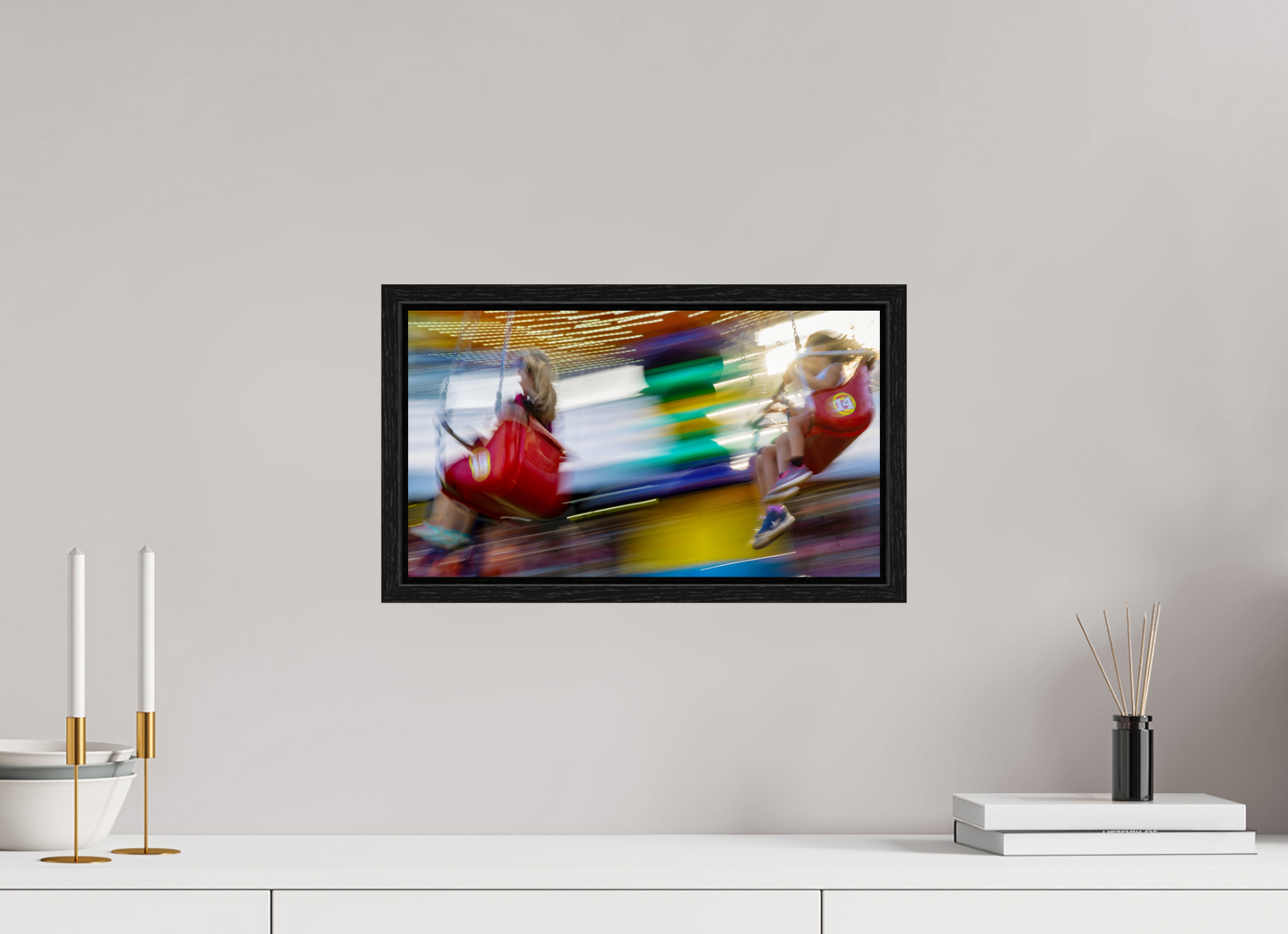 16 x 9″, Floater Frame Carnival Joy