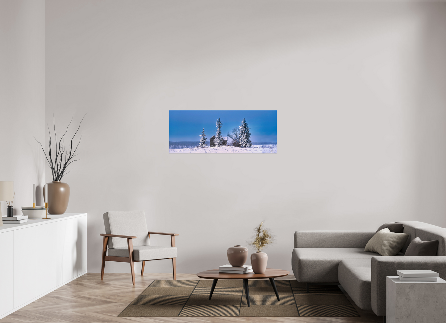 50 x 20″, Photo Print Under Acrylic Glass Abandoned Dreams in Winter