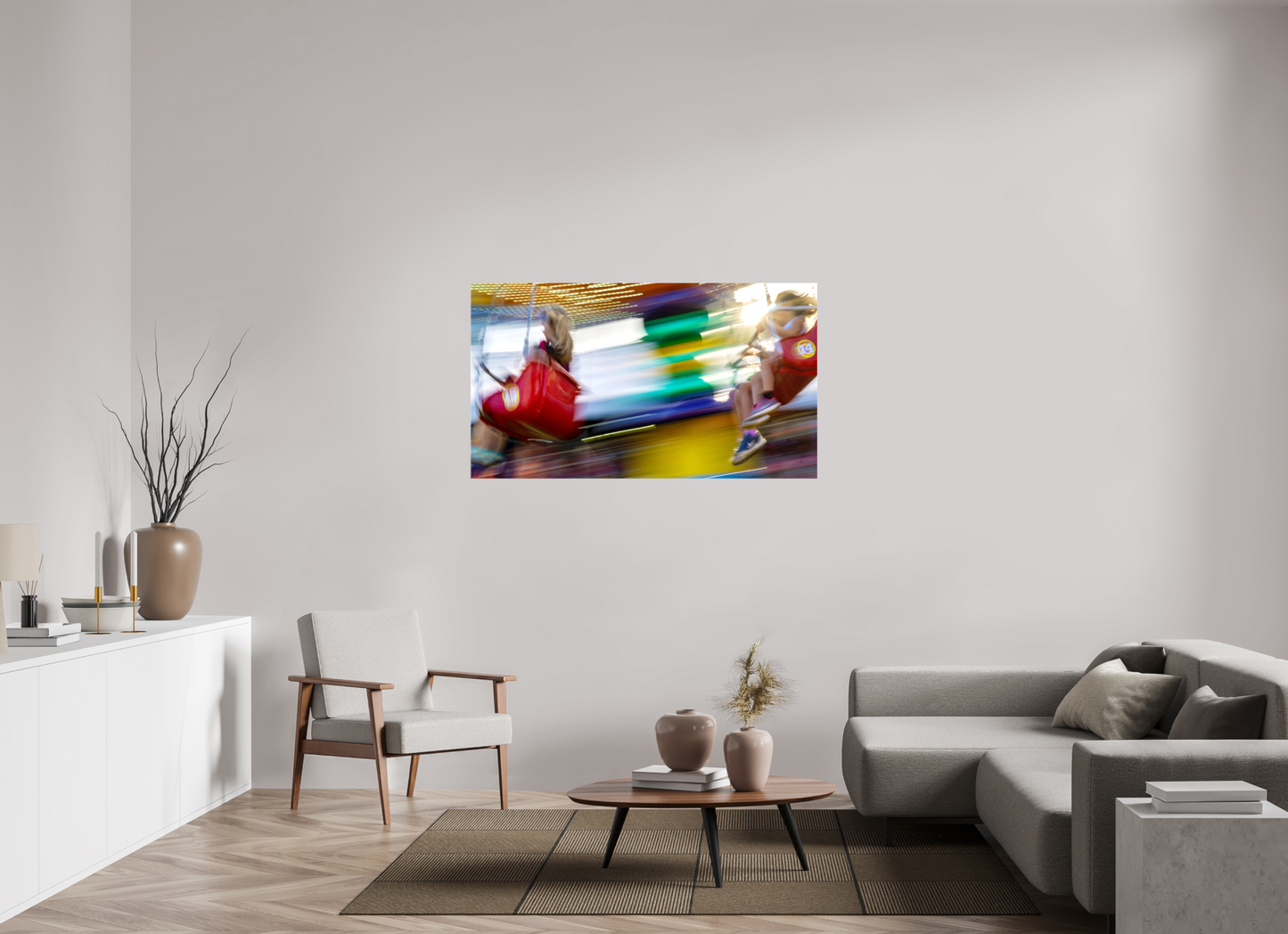 55 x 30.9″, Stretched Canvas Carnival Joy