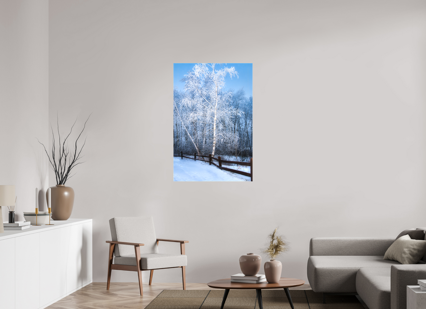 30 x 45″, Fine Textile Canvas Paper Birch in White