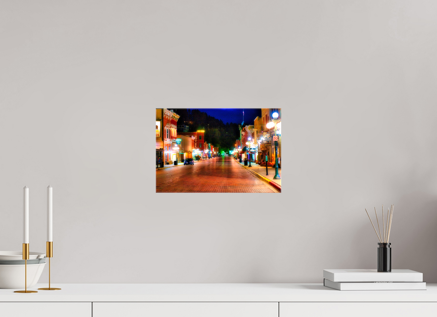 12 x 8″, Stretched Canvas Deadwood at Night 3