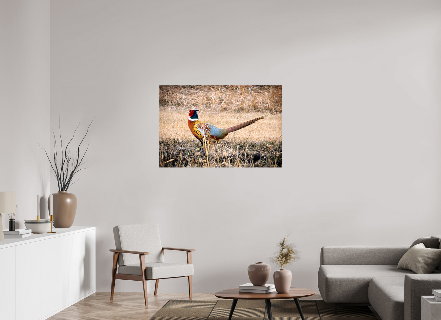 45 x 30″, Stretched Canvas The Pheasant