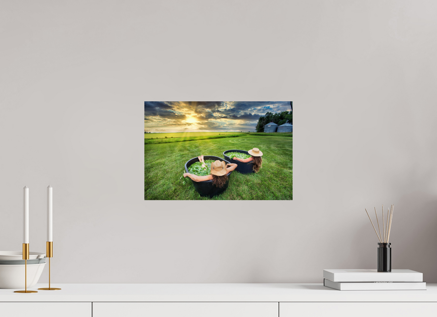 15 x 10″, Metal Prints Basil Bath 2