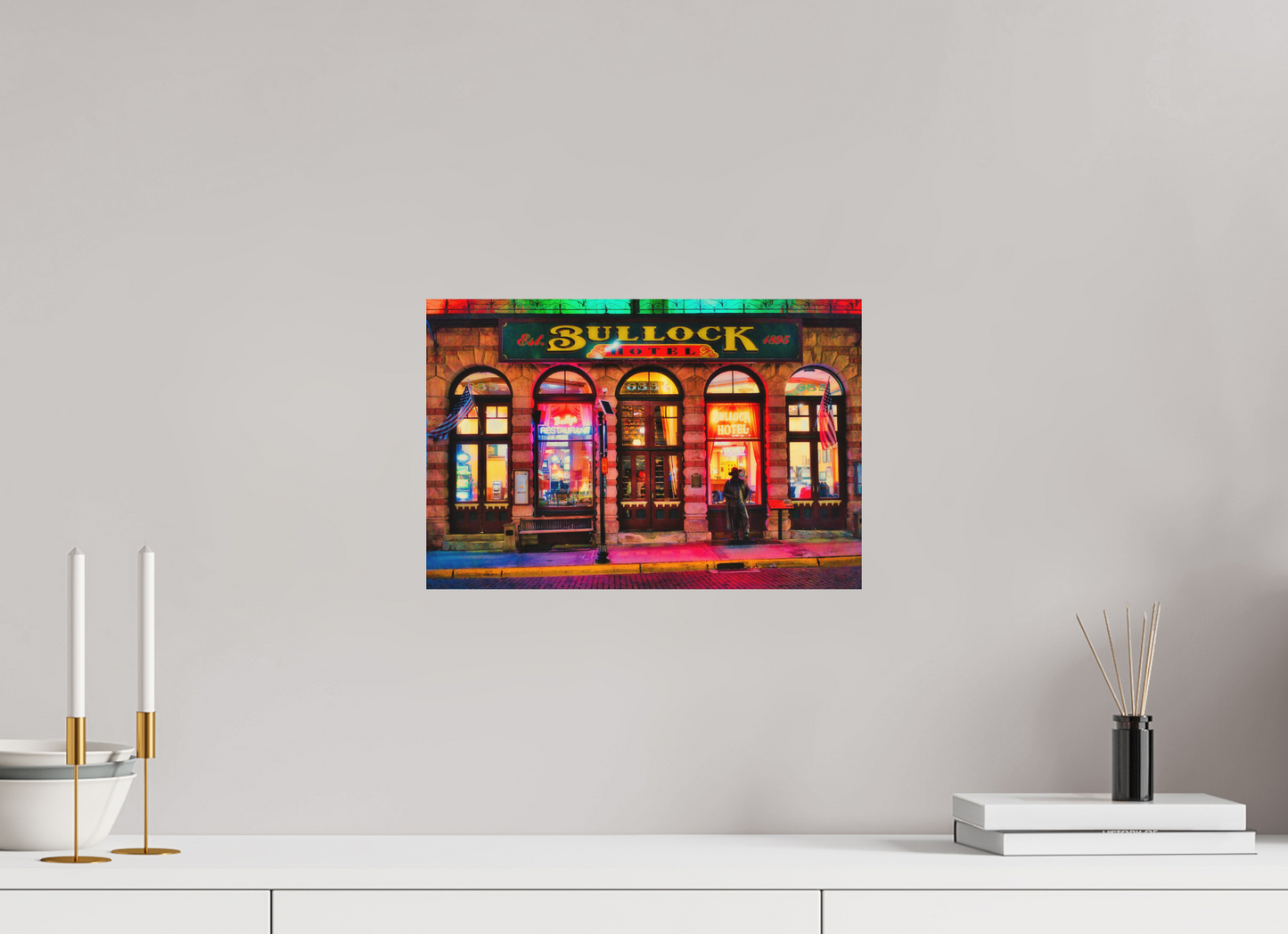 15 x 10″, Wood Print Deadwood at Night 1