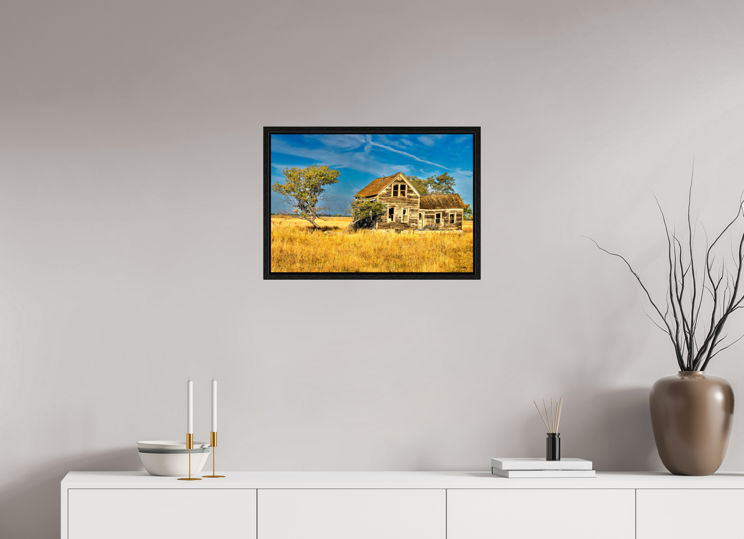 23.4 x 16″, Floater Frame Lone Tree