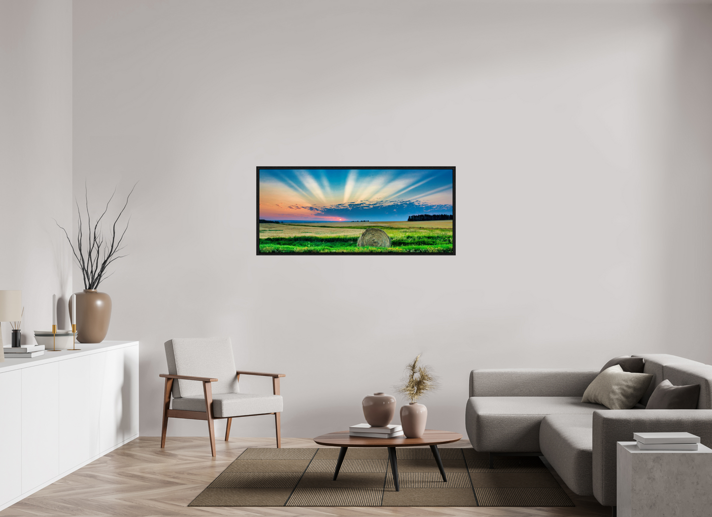 56 x 24″, Floater Frame Good Morning Sunshine