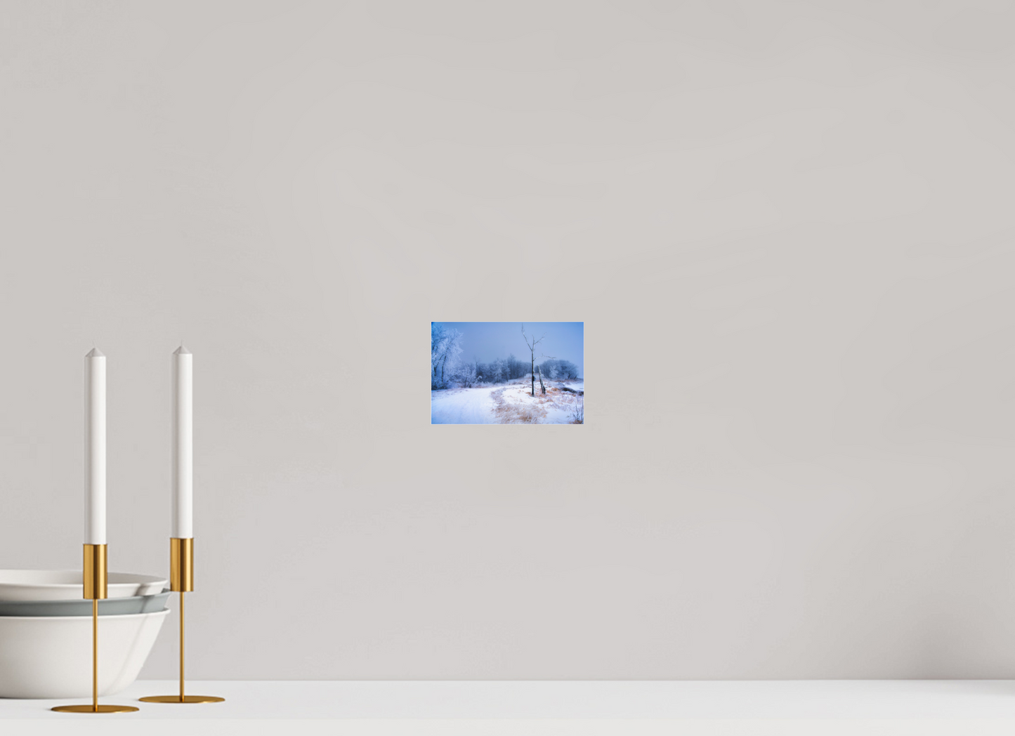 6 x 4″, Photo Print Under Acrylic Glass Birds Nest in Winter - Metal Acrylic Glass