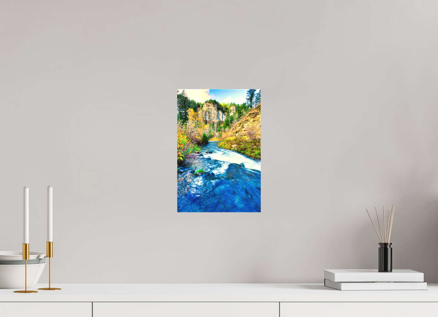 8 x 12″, Fine Textile Canvas Spearfish Canyon Stream