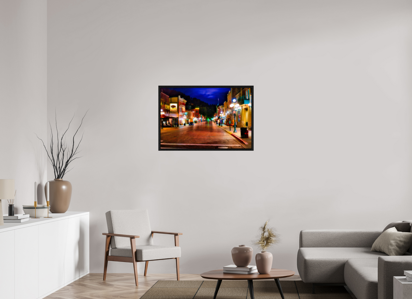 36 x 24″, Floater Frame Deadwood at Night 3