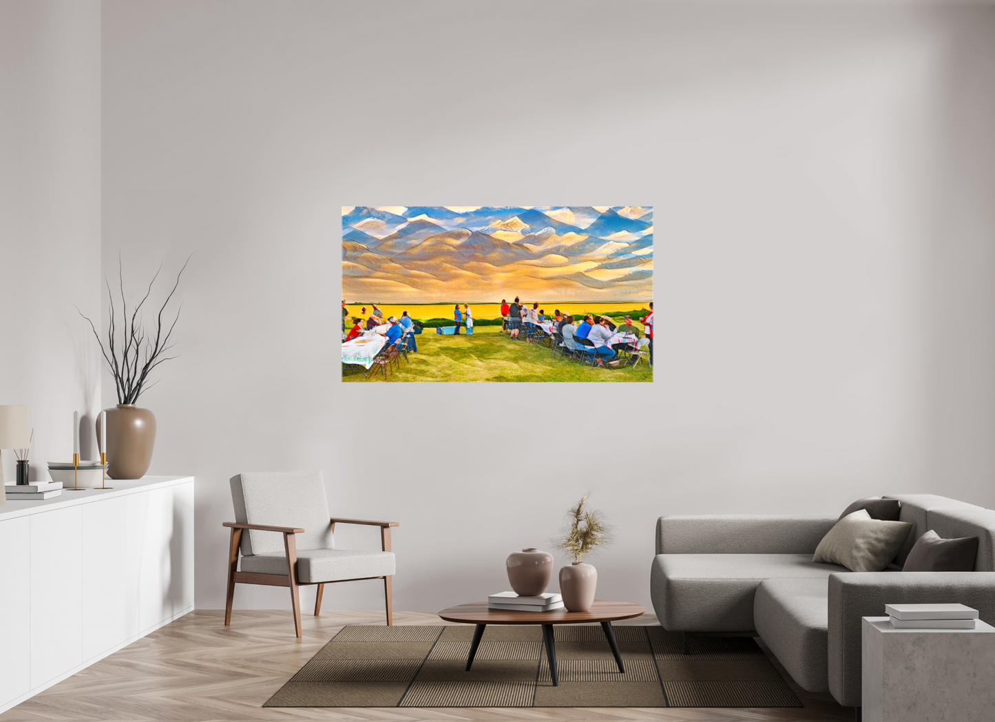 64 x 36″, Stretched Canvas Family Reunion