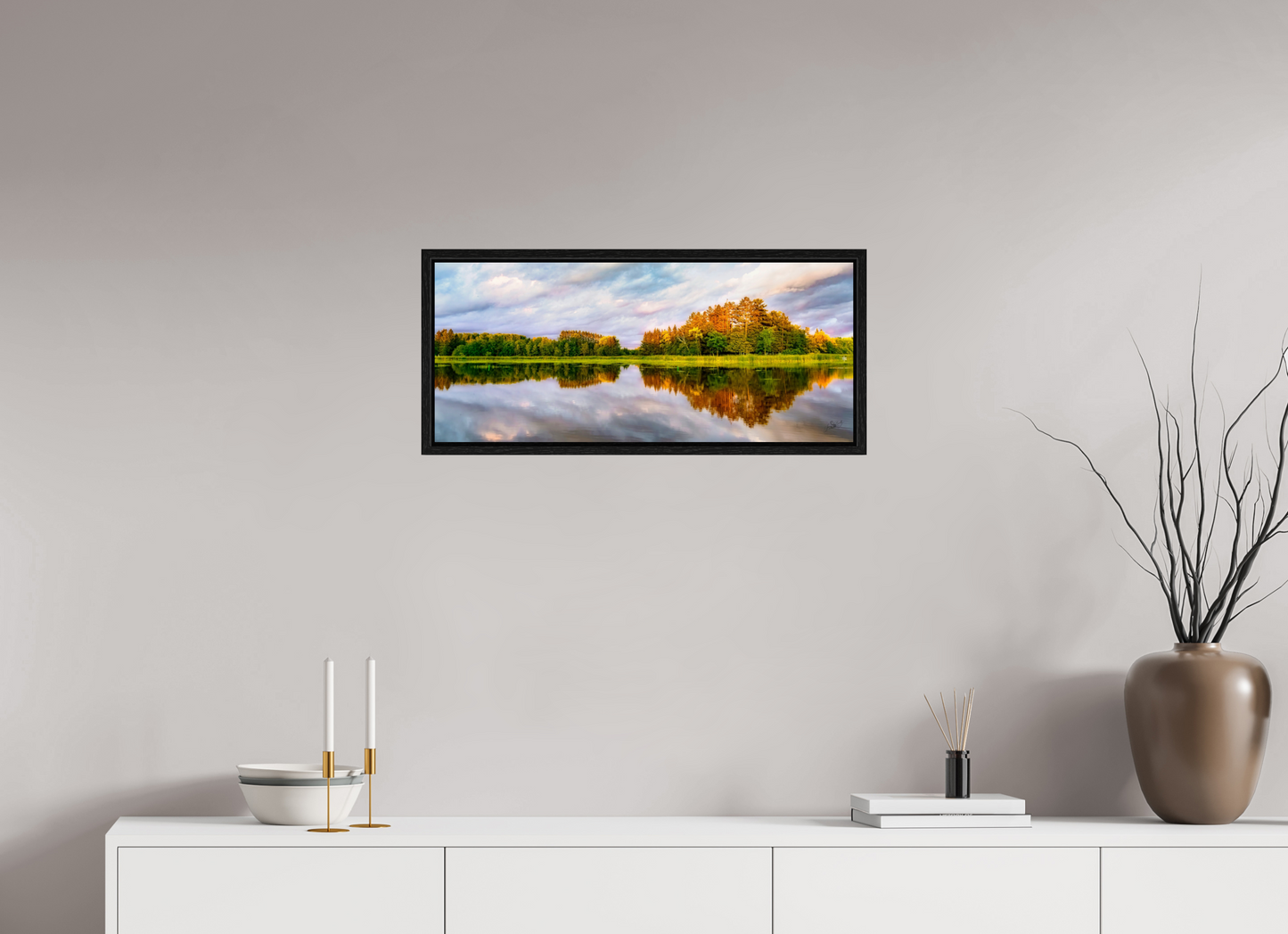 28 x 12″, Floater Frame Lone Eagle