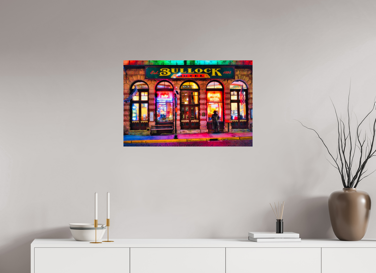 30 x 20″, Photo Print On Fuji Crystal DP II Deadwood at Night 1