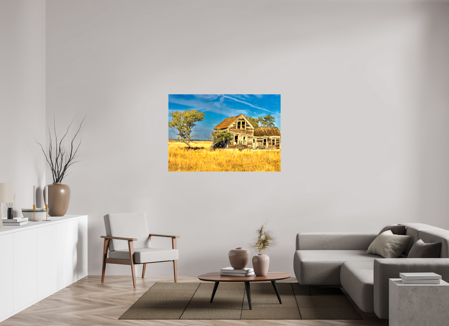 51.1 x 35″, Stretched Canvas Lone Tree