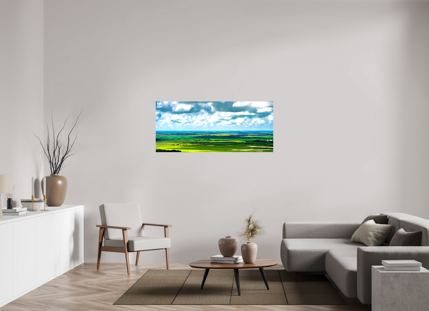 56 x 24″, Stretched Canvas Prairie Eden