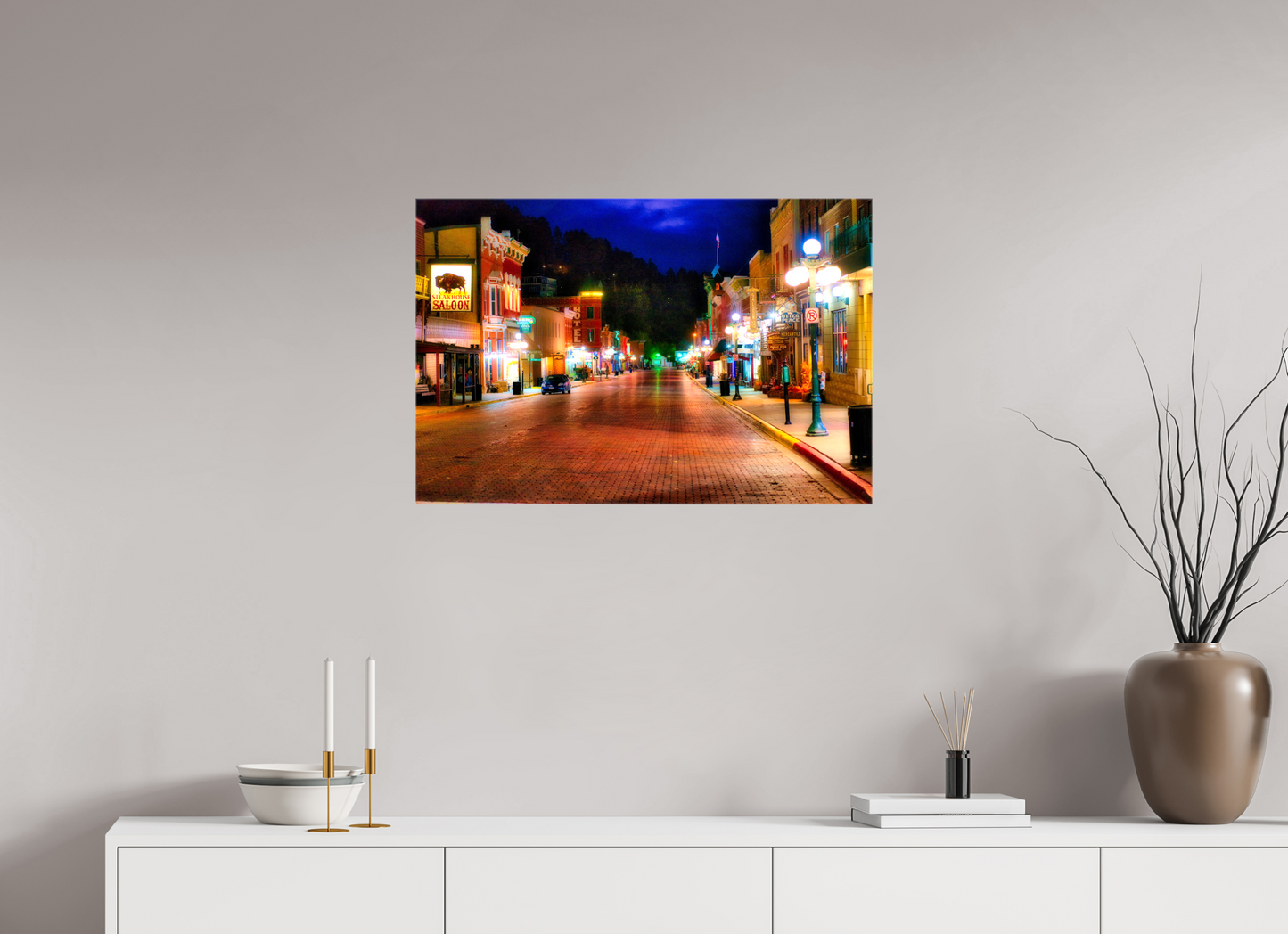 30 x 20″, Stretched Canvas Deadwood at Night 3