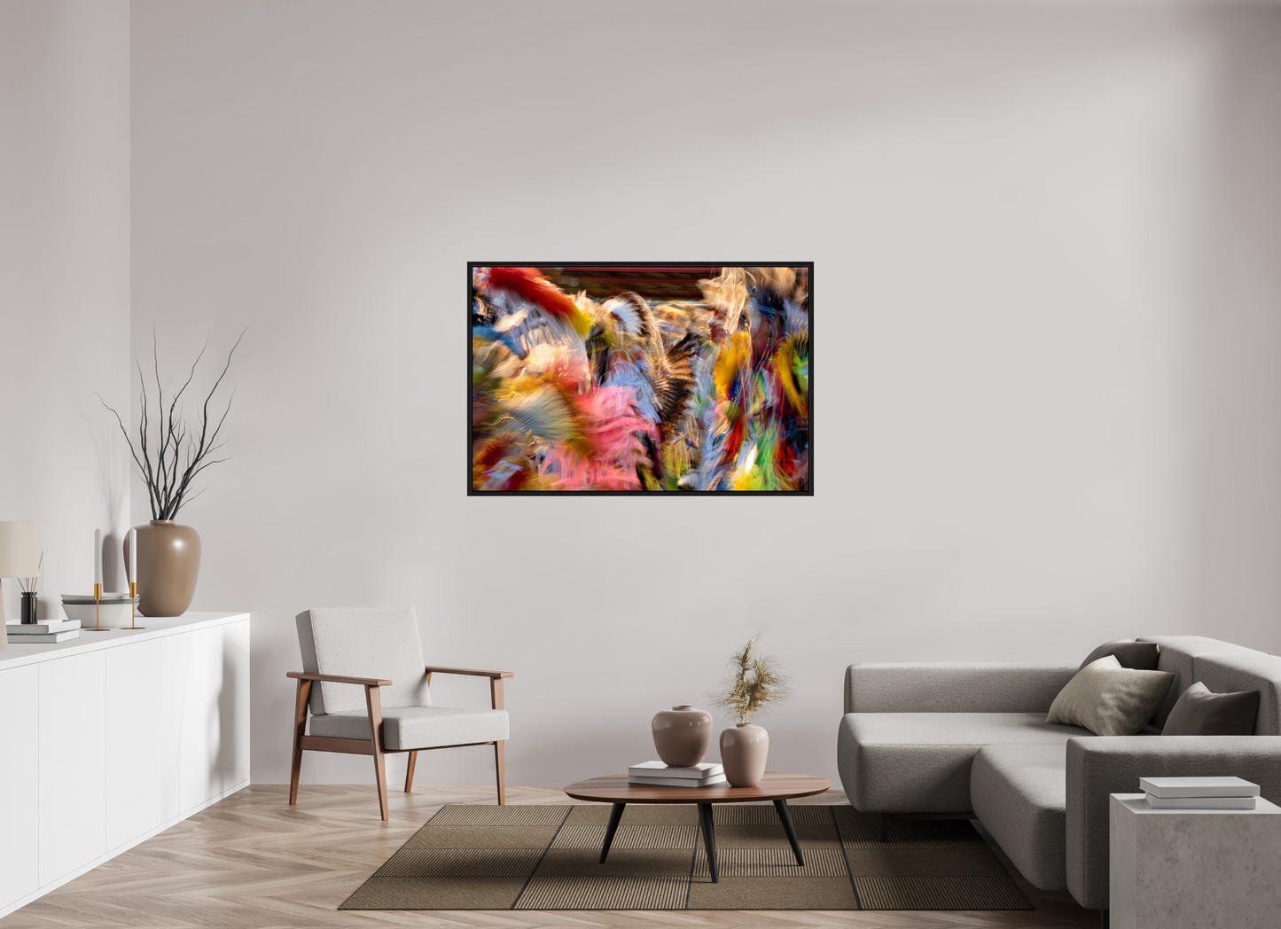 54 x 36″, Floater Frame Native Colors